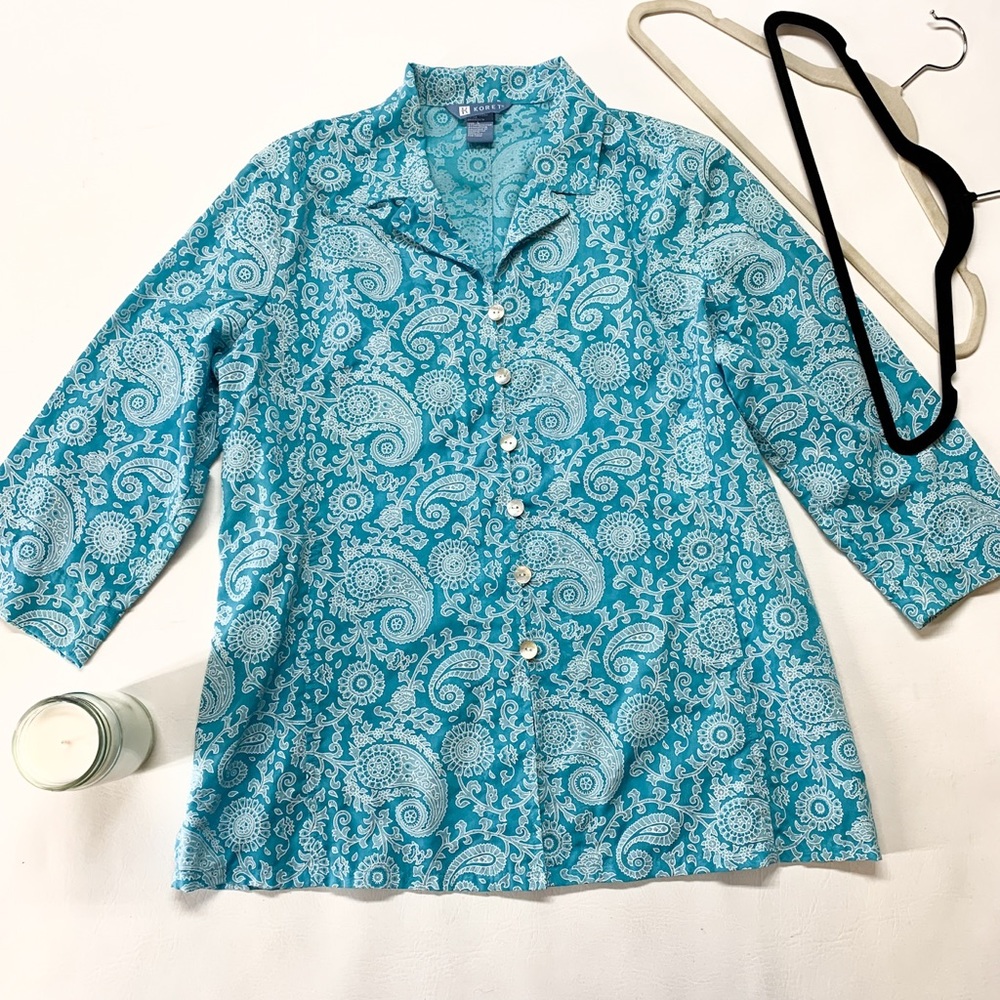 Koret Paisley Glitter Blouse